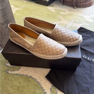 Gucci Microguccissima Leather
Beige Espadrilles (8.5/US 38.5/EUR)